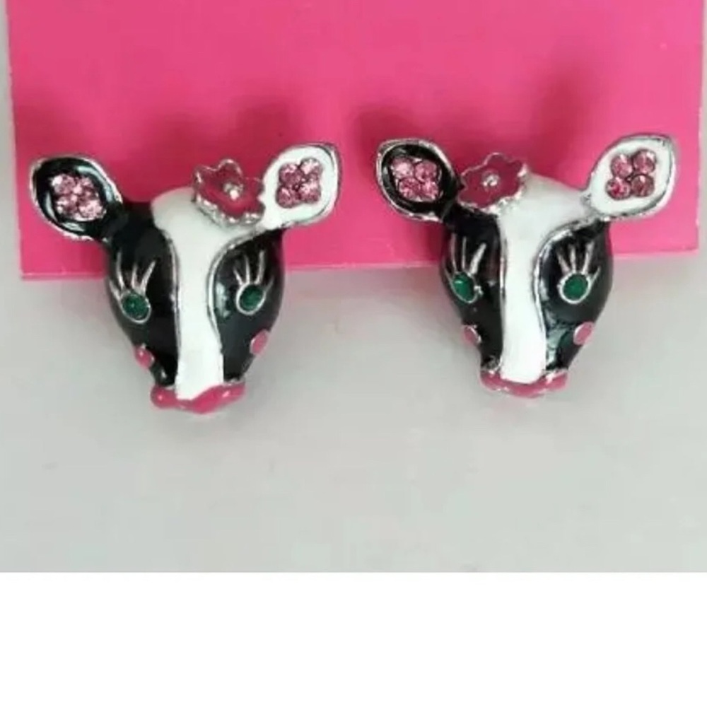 ADORABLE Cow Earrings